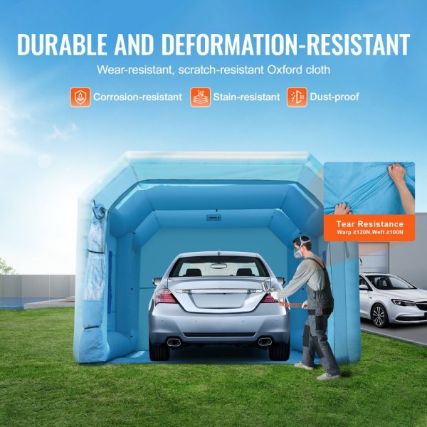 Inflatable Spray Booth 21x13.5x9.8ft 1100W Blower with Air Filter System for Large Furniture and Medium Vehicles - Image 4