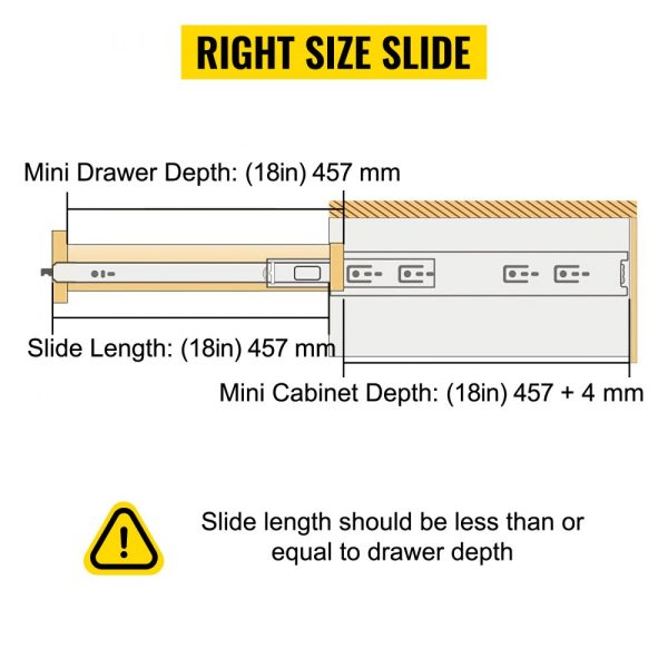 Heavy Duty Drawer Slides 18 500lbs Load Capacity Locking Full Extension Side Mount Ball Bearing Cabinet Shelf Glide - Image 5
