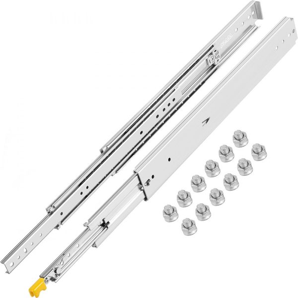 Heavy Duty Drawer Slides 22 500lbs Load Capacity Full Extension Side Mount Ball Bearing Industrial Cabinet Shelving