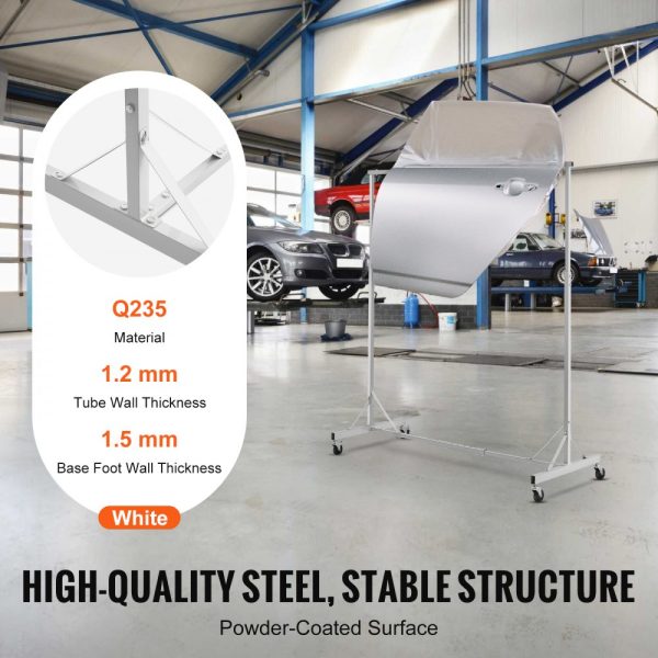 Newly Upgraded！ Painting Rack Adjustable Paint Hanger 8 Hooks Auto Body Painting Stand - Image 4